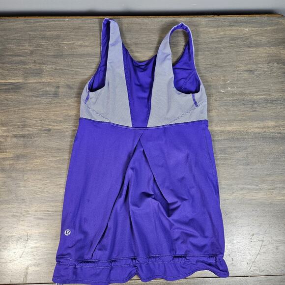 Lululemon Run: Ta Ta Topper Tank Top Cool Breeze Wee Stripe Bruised Berry Size 4 - Picture 3 of 6